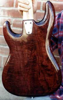 Custom Short Scale Bass Body Back